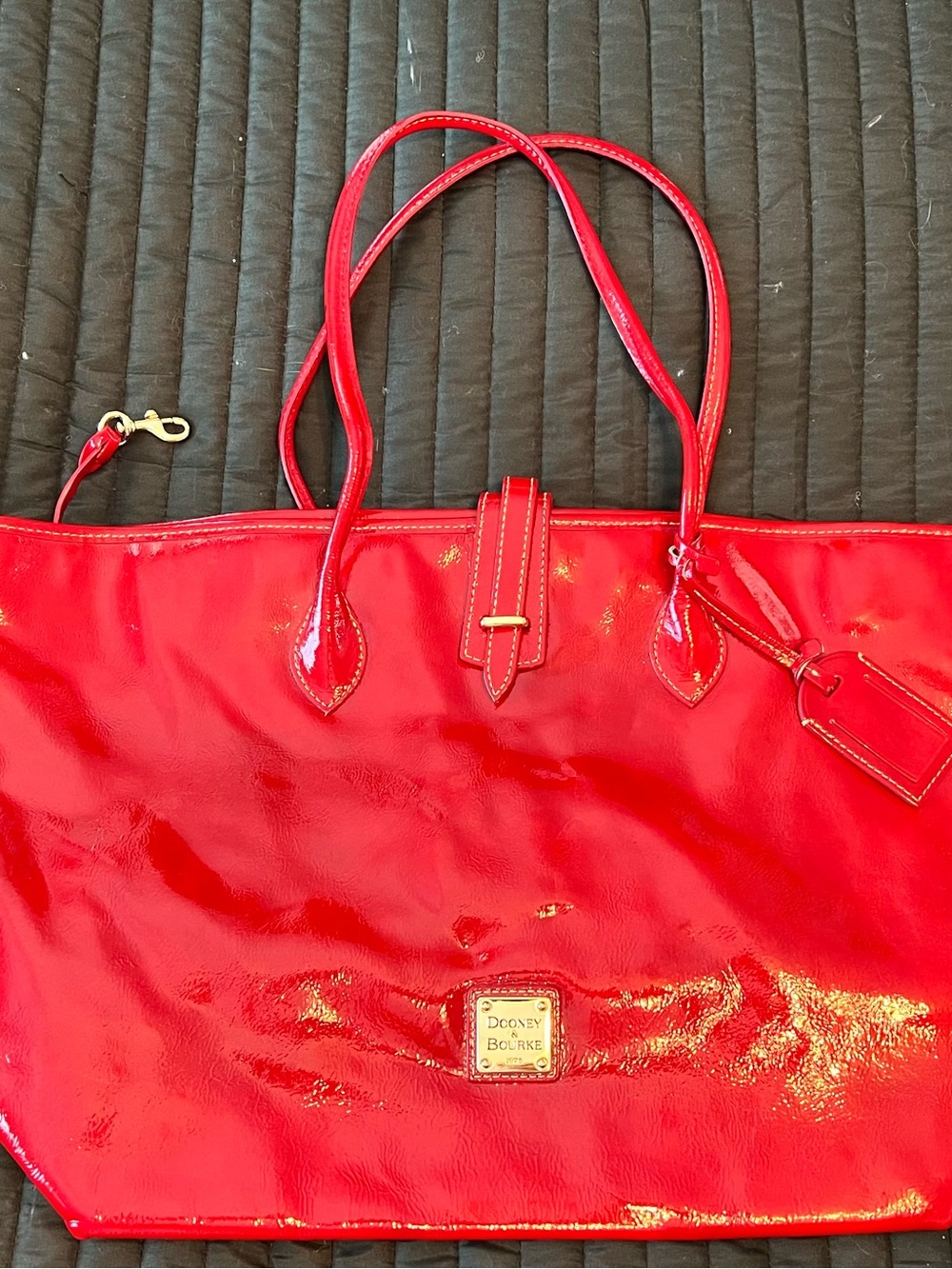 Dooney & Bourke Shiny Red Patent Leather Tote